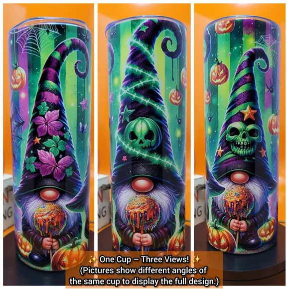 20 Oz Colorful Halloween Gnome Tumbler - Picture 1 of 2